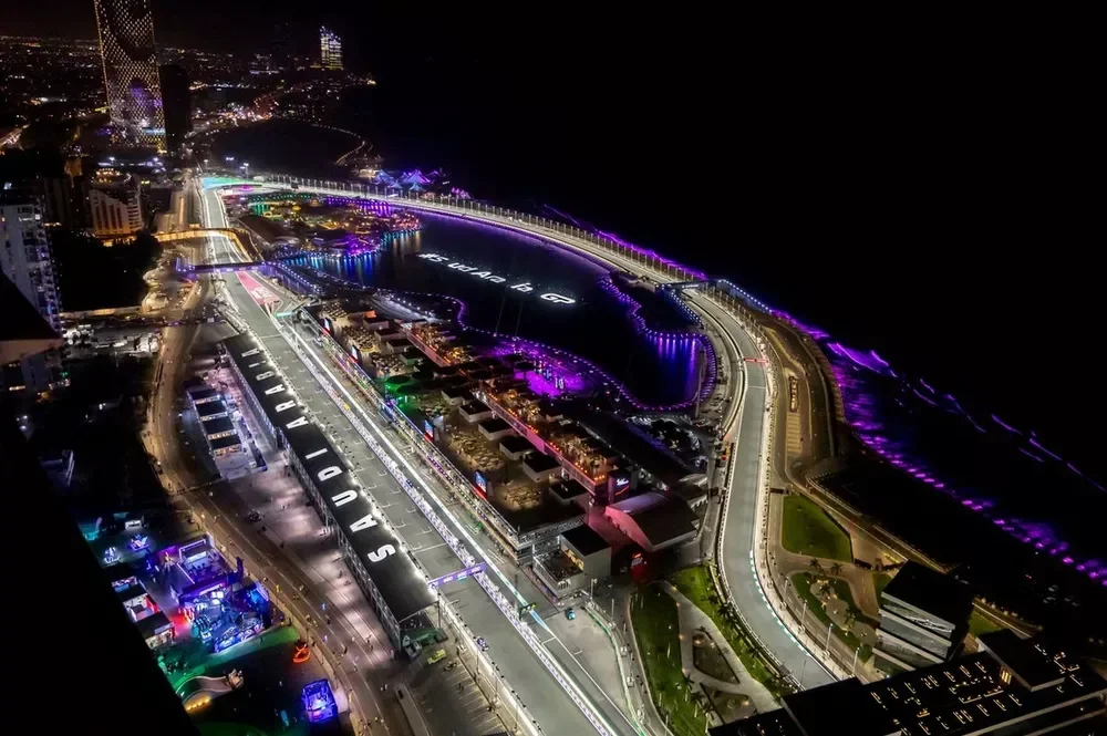 A view of the circuit from above